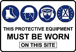 This protective equipment must be worn on this site
